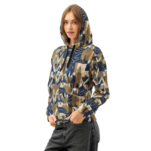 Gilded Petals on a Cotton Hoodie