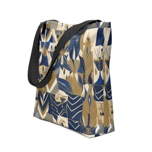 Gilded Petals on a Tote Bag