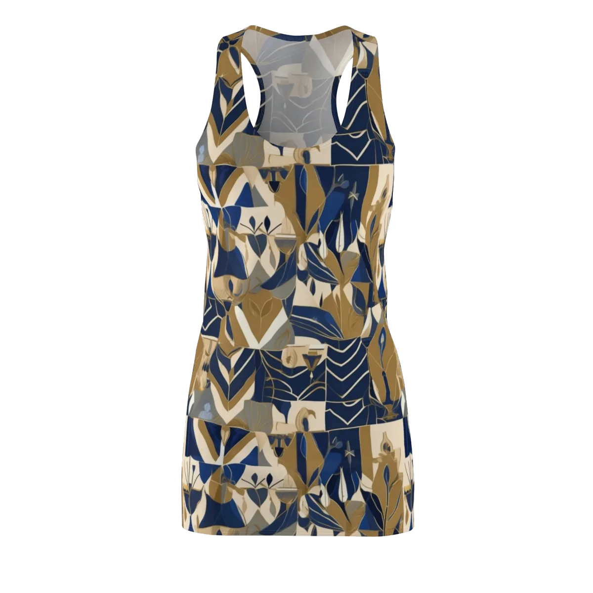 Gilded Petals on Racerback Dress — Front