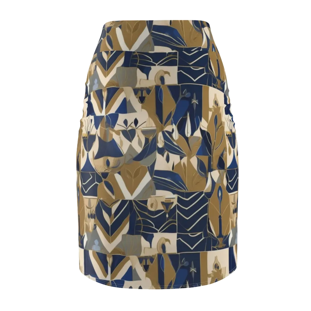 Gilded Petals on Pencil Skirt — Back