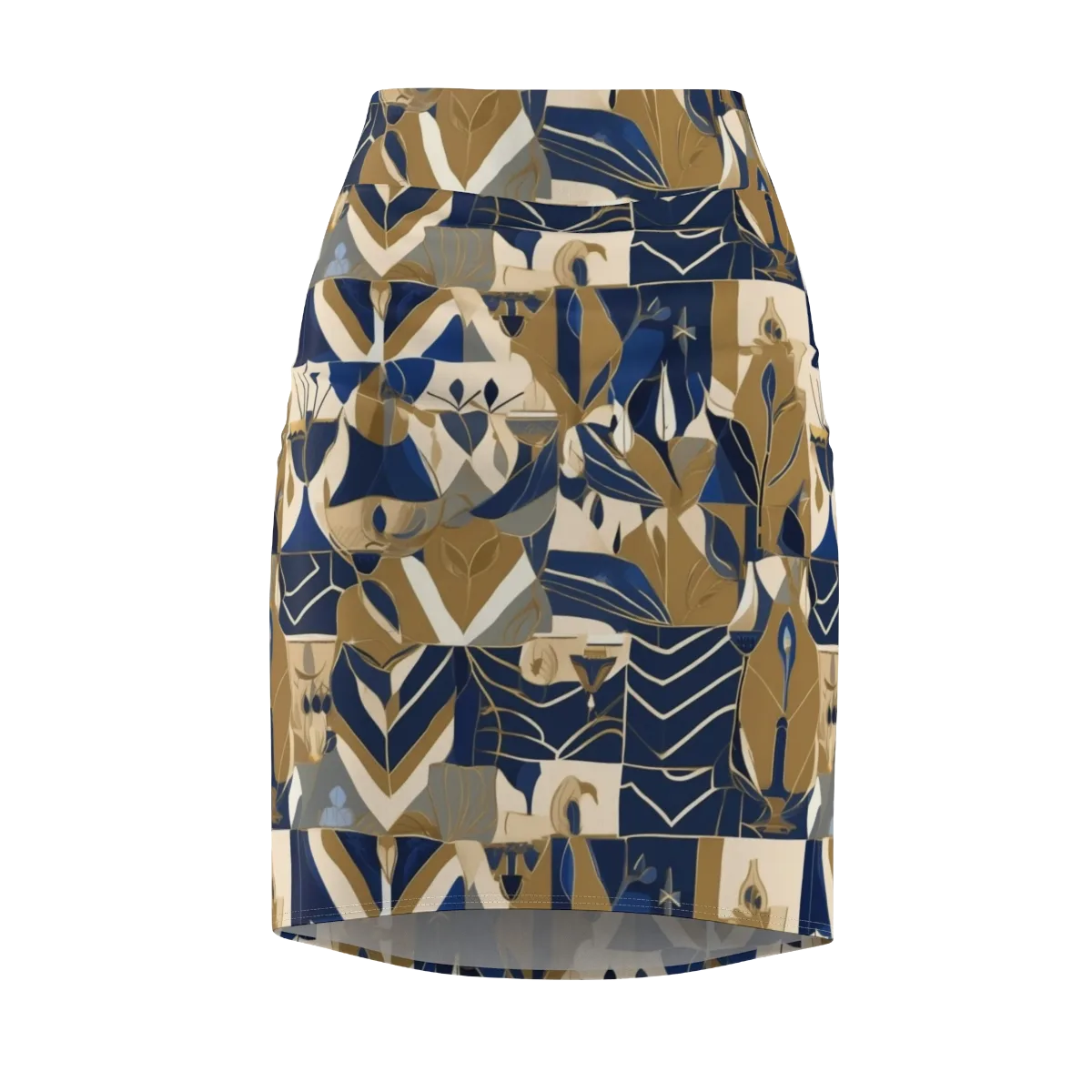Gilded Petals on Pencil Skirt — Front