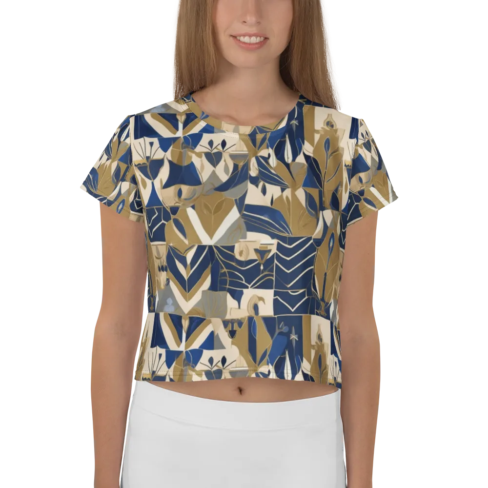 Gilded Petals on Crop Tee — Front