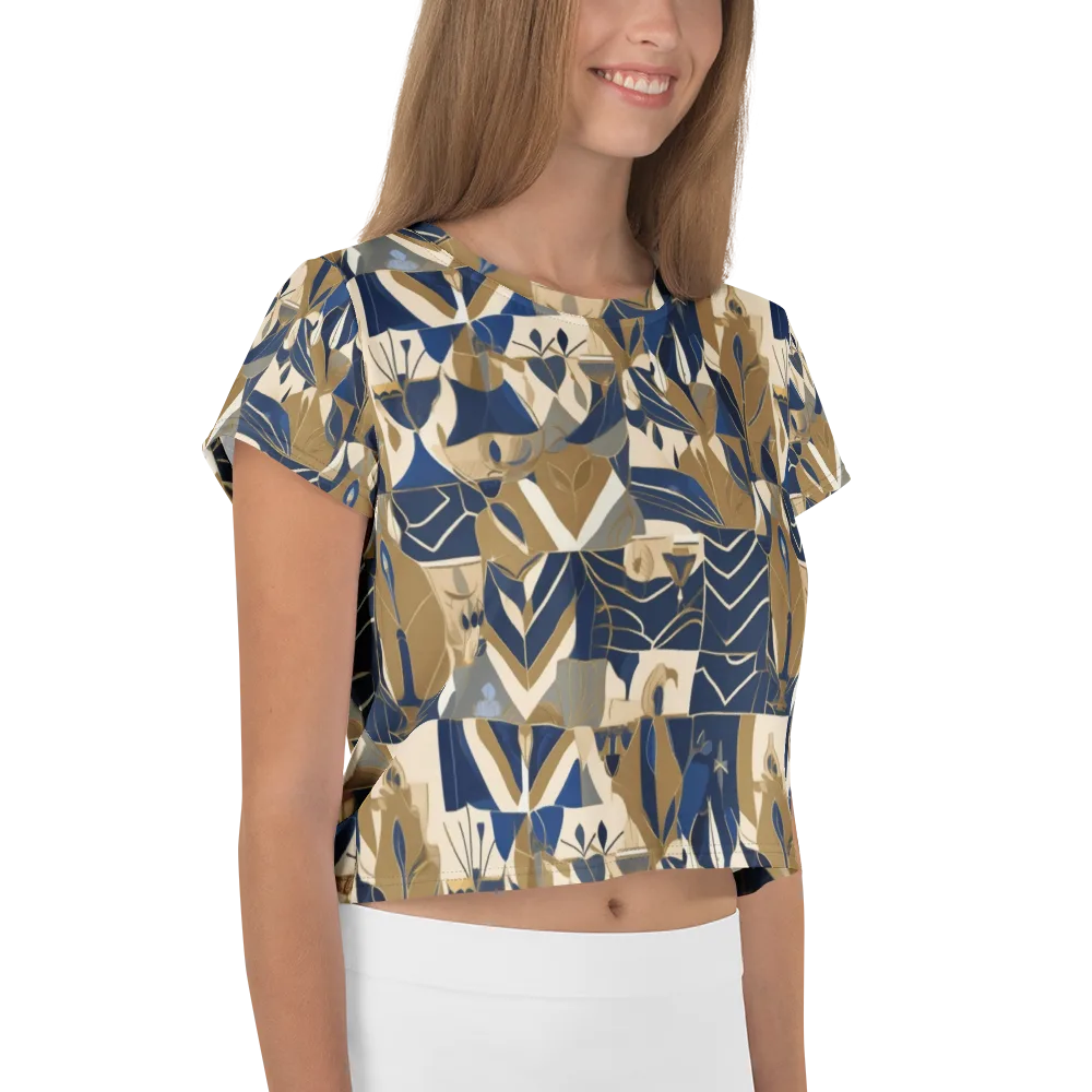Gilded Petals on Crop Tee — Right
