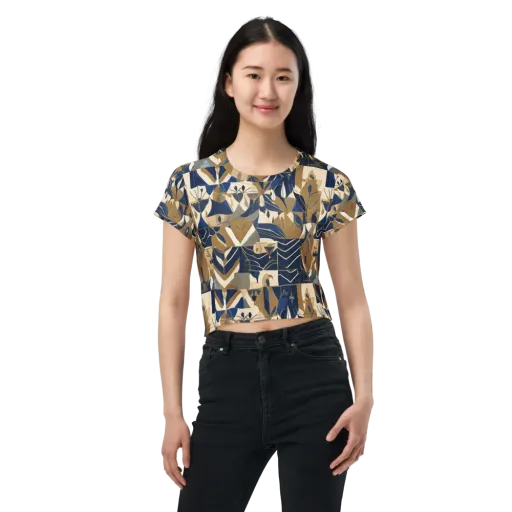 Gilded Petals on a Crop Tee