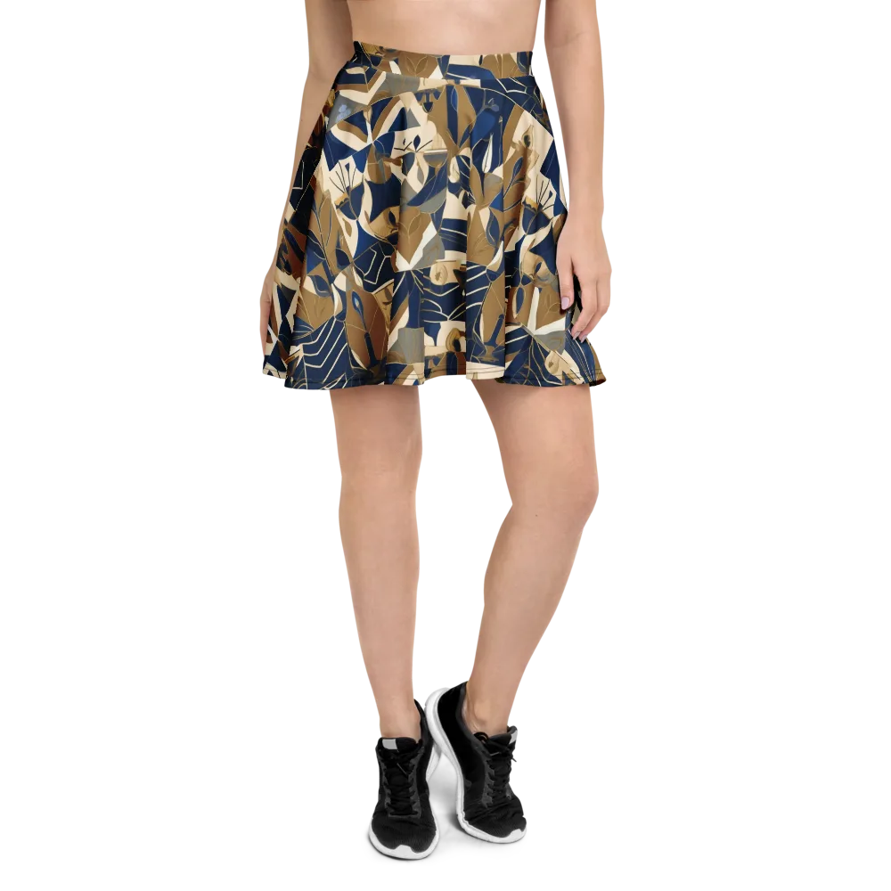 Gilded Petals on Skater Skirt — Front