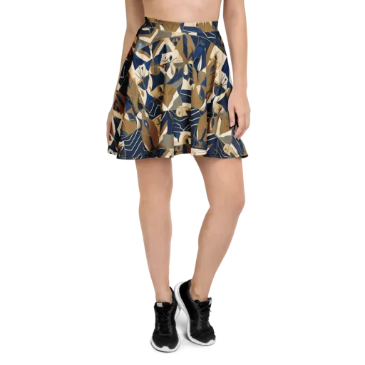 Gilded Petals on a Skater Skirt