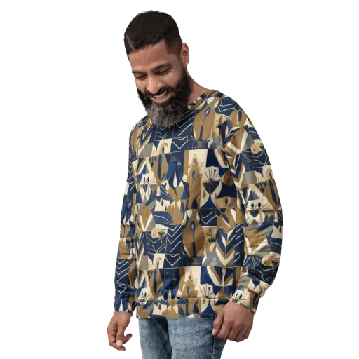 Gilded Petals on a Sweatshirt
