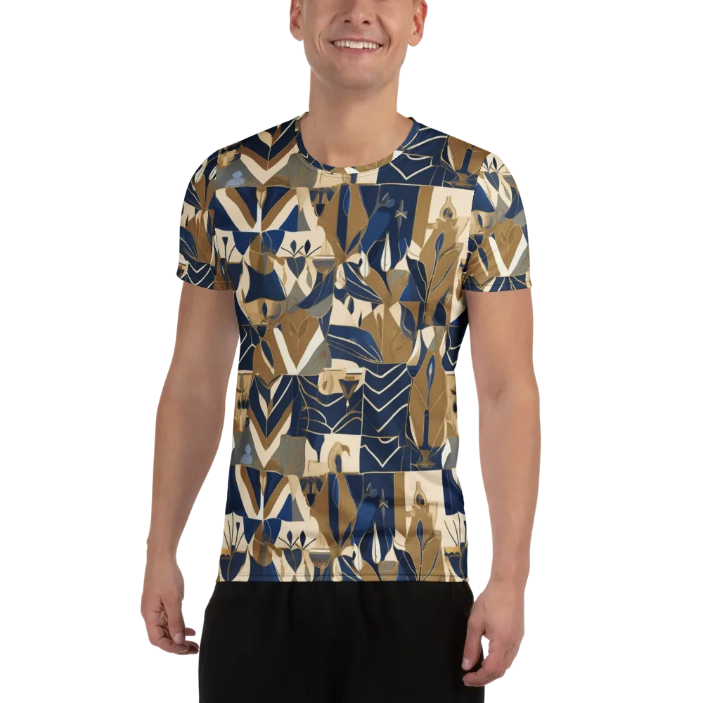 Gilded Petals on Men's Athletic T-Shirt — Front