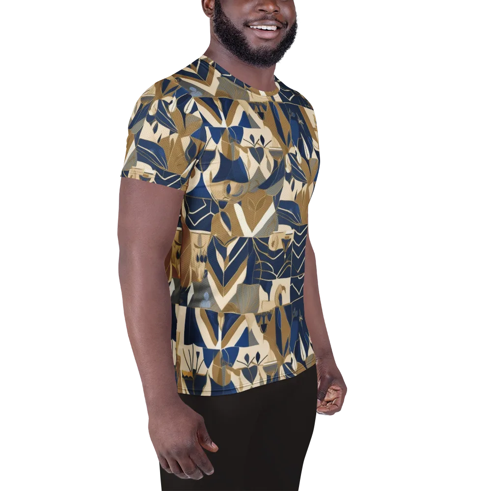 Gilded Petals on Men's Athletic T-Shirt — Right