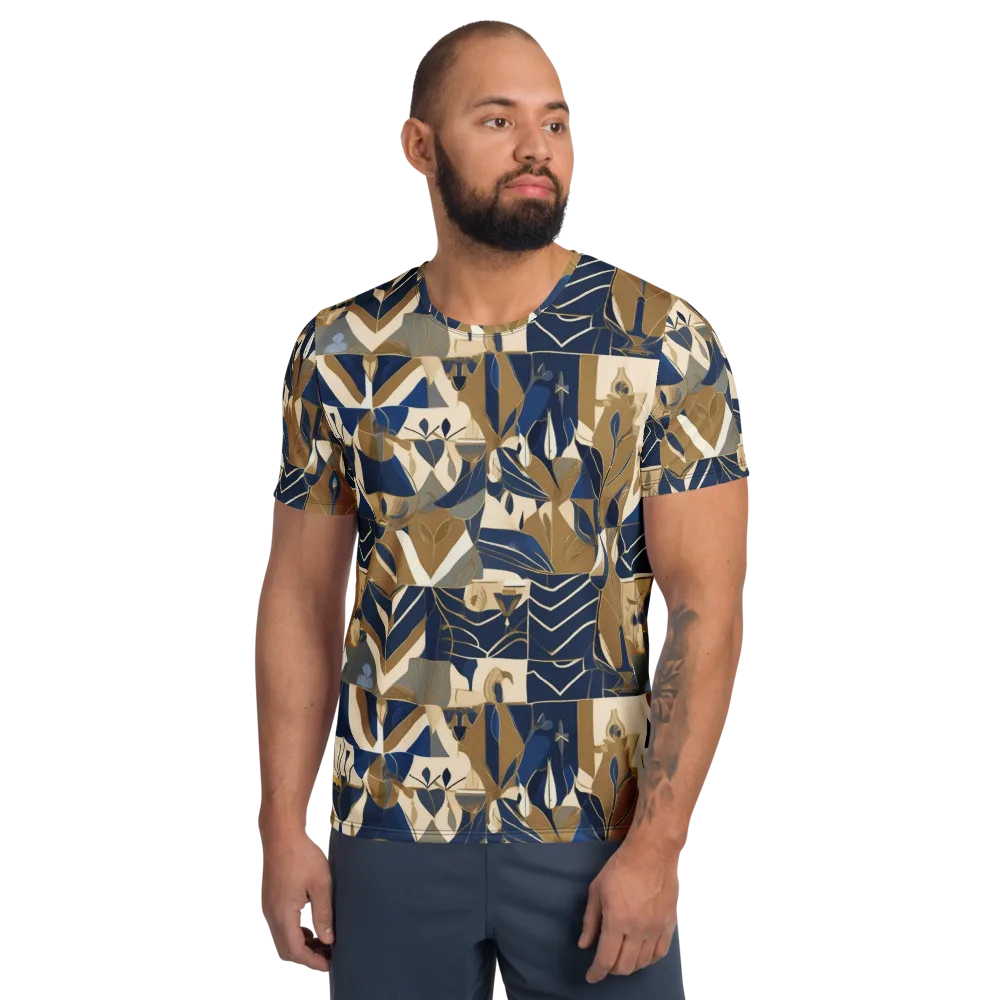 Gilded Petals on Men's Athletic T-Shirt — Front