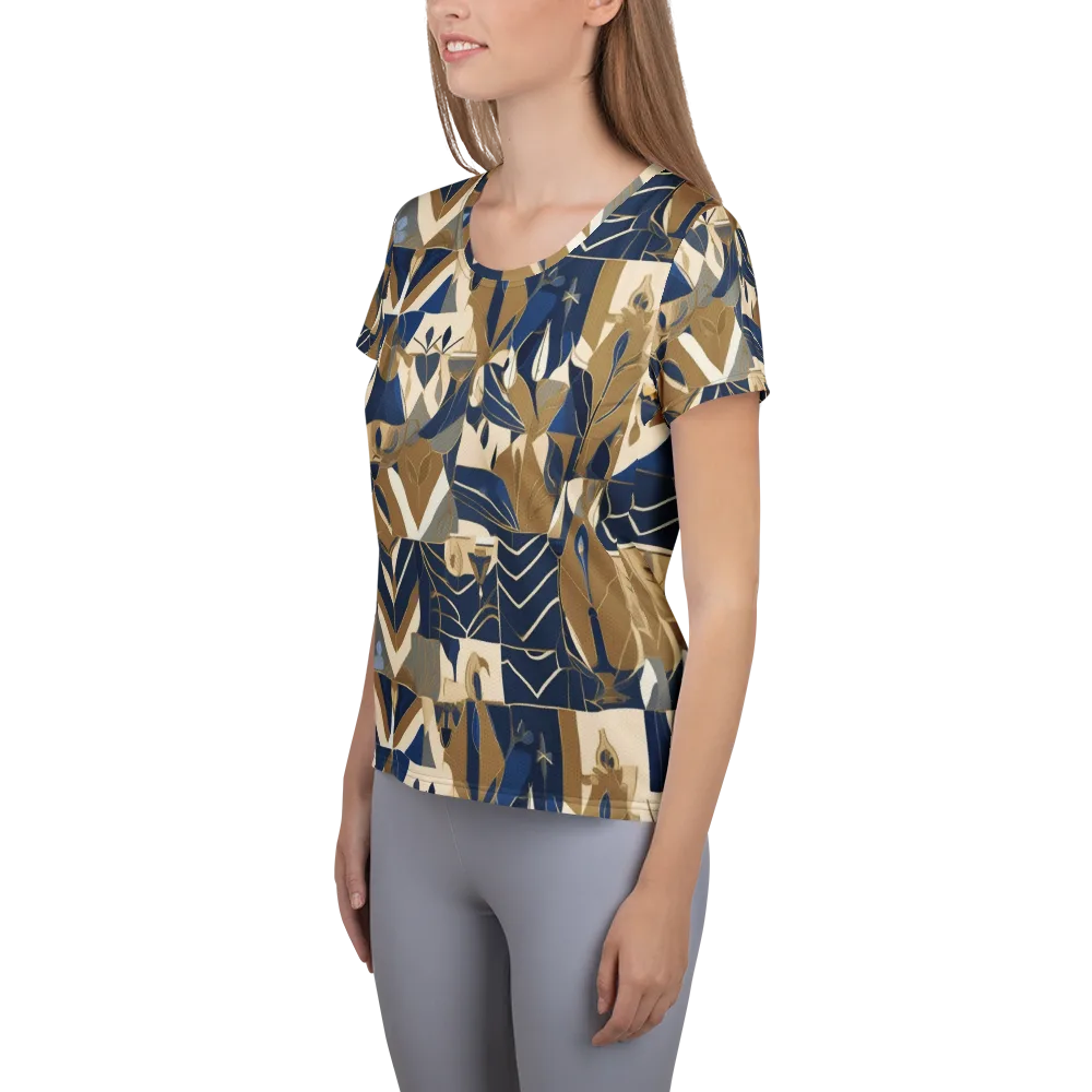 Gilded Petals on Women's Athletic T-Shirt — Left