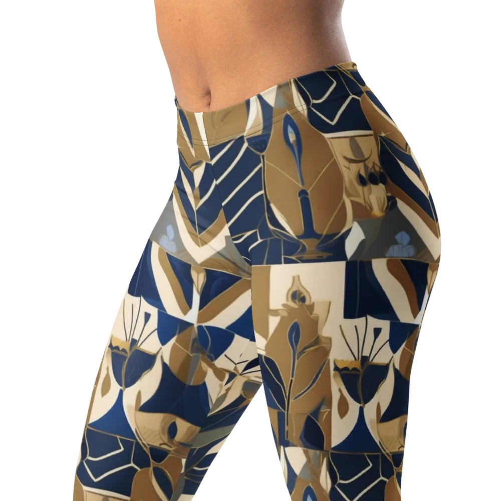 Gilded Petals on Leggings — Left Front