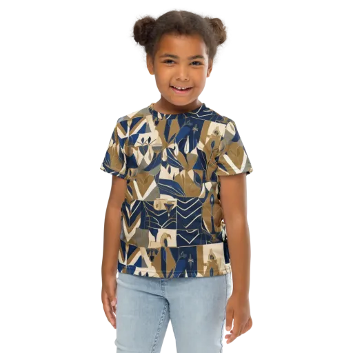 Gilded Petals on a Kids Crew Neck T-Shirt