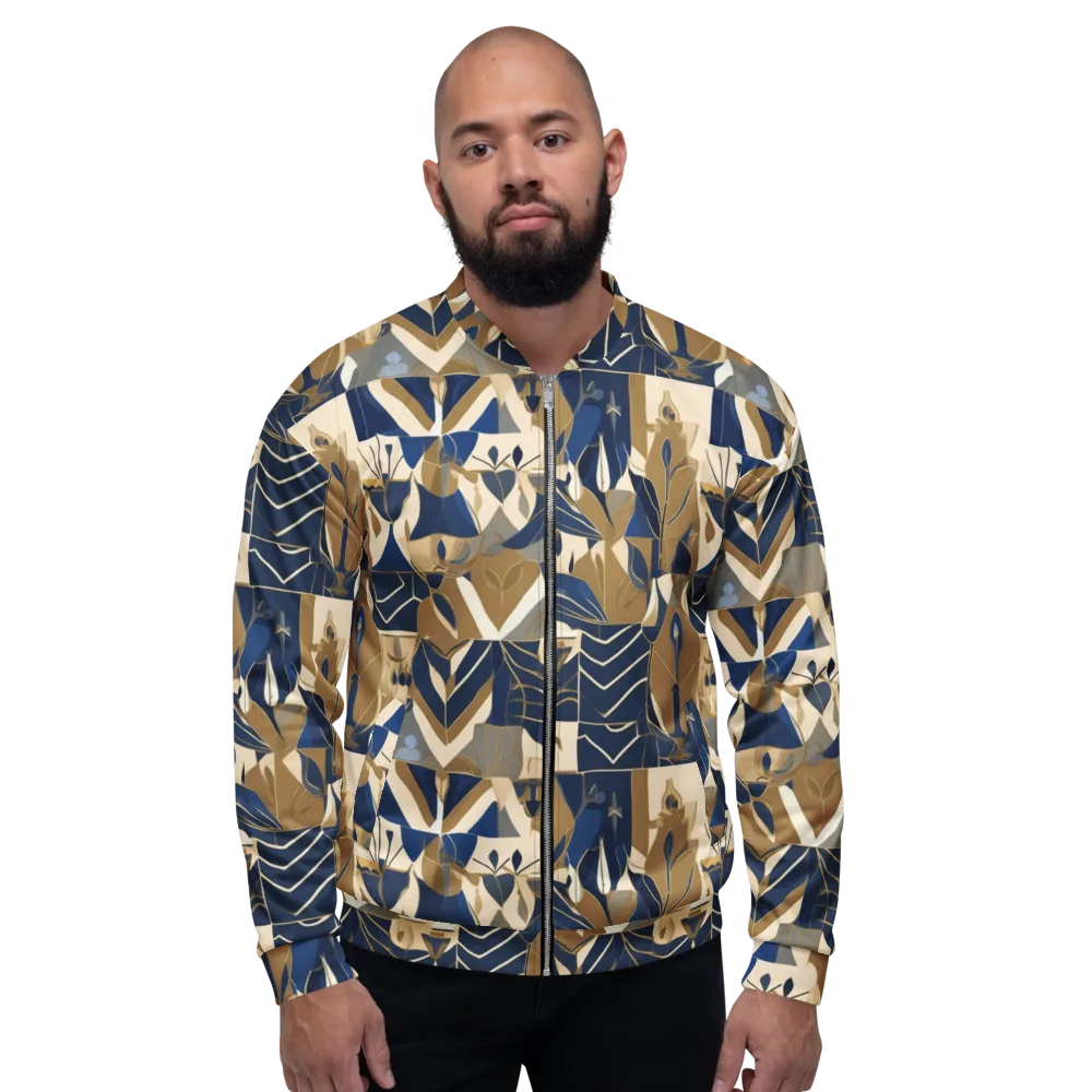 Gilded Petals on Bomber Jacket — Front