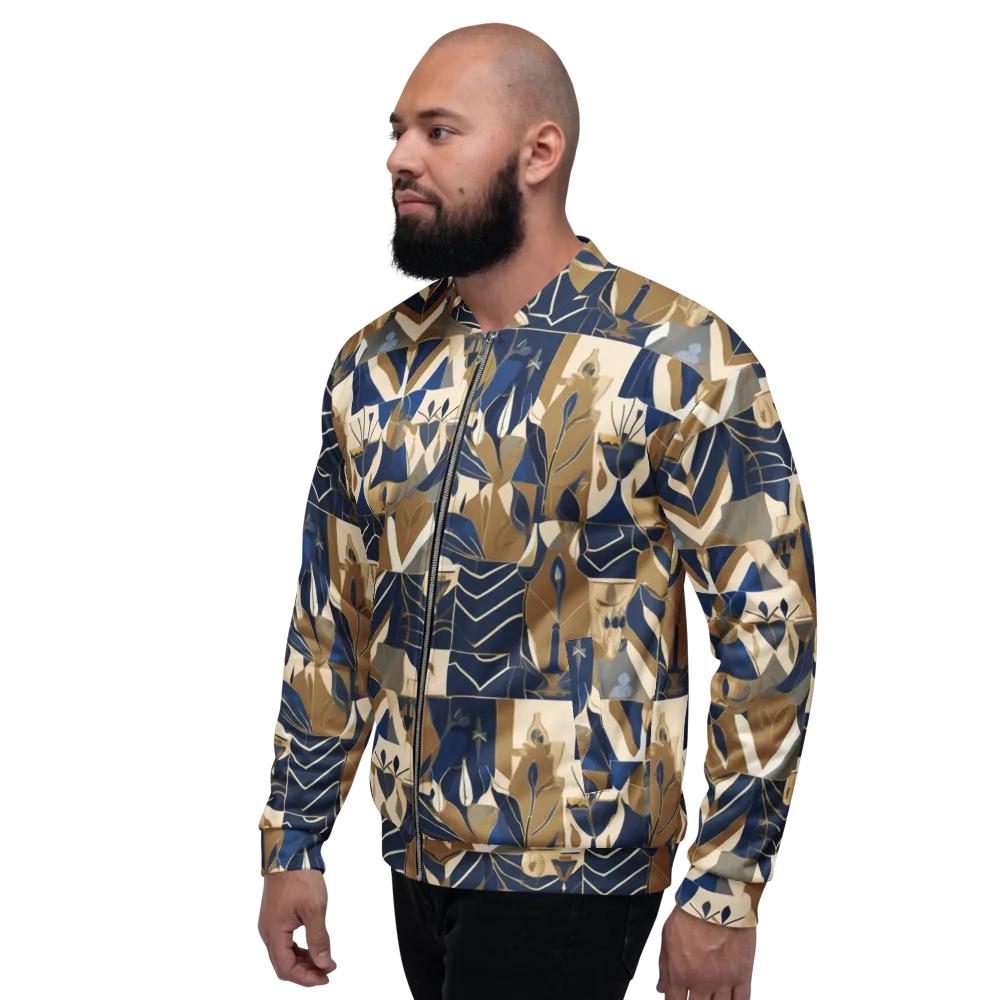Gilded Petals on Bomber Jacket — Left