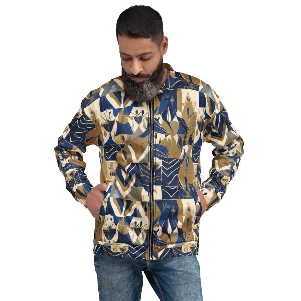 Gilded Petals on Bomber Jacket — Front