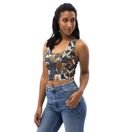 Gilded Petals on a Crop Top