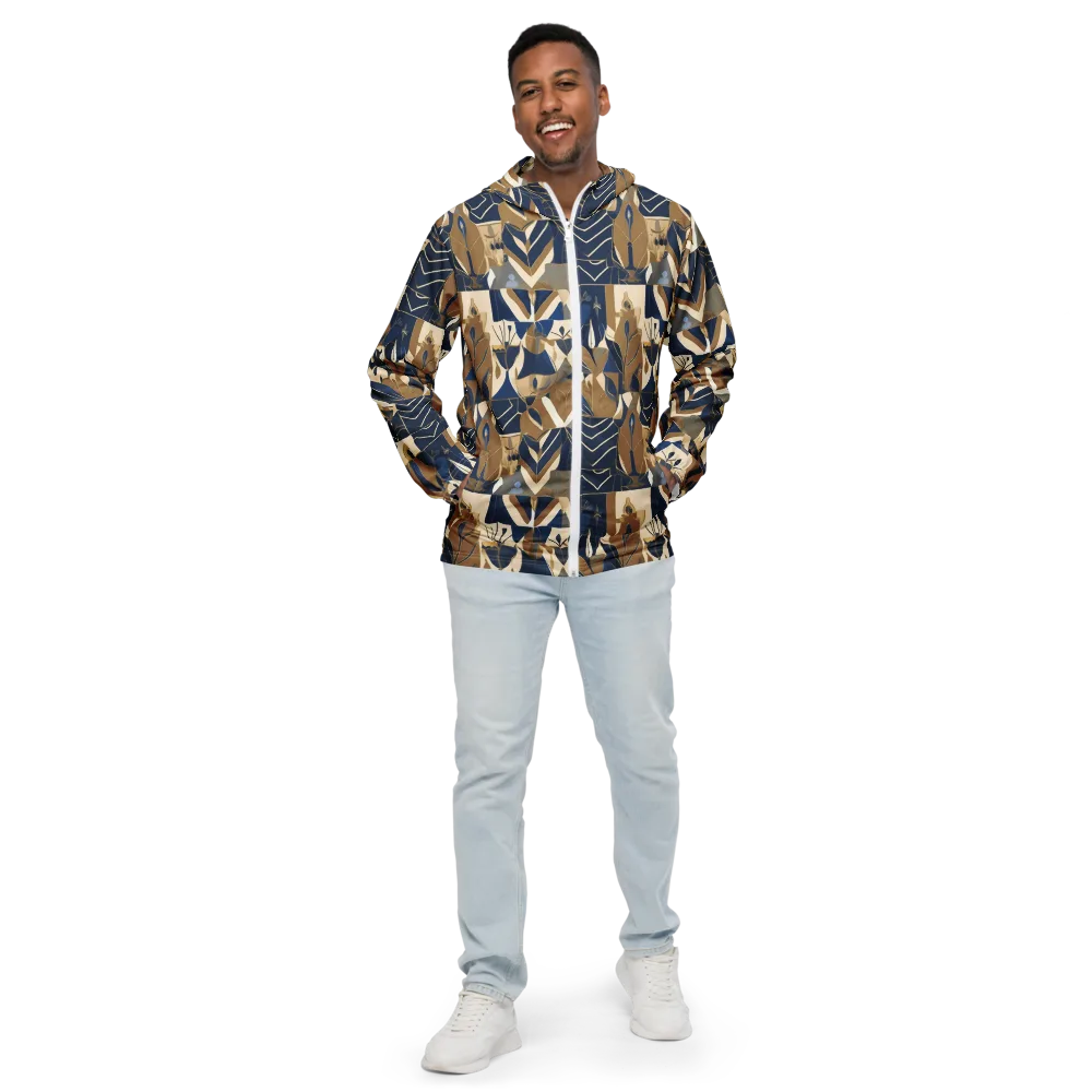 Gilded Petals on Men's Windbreaker — Front