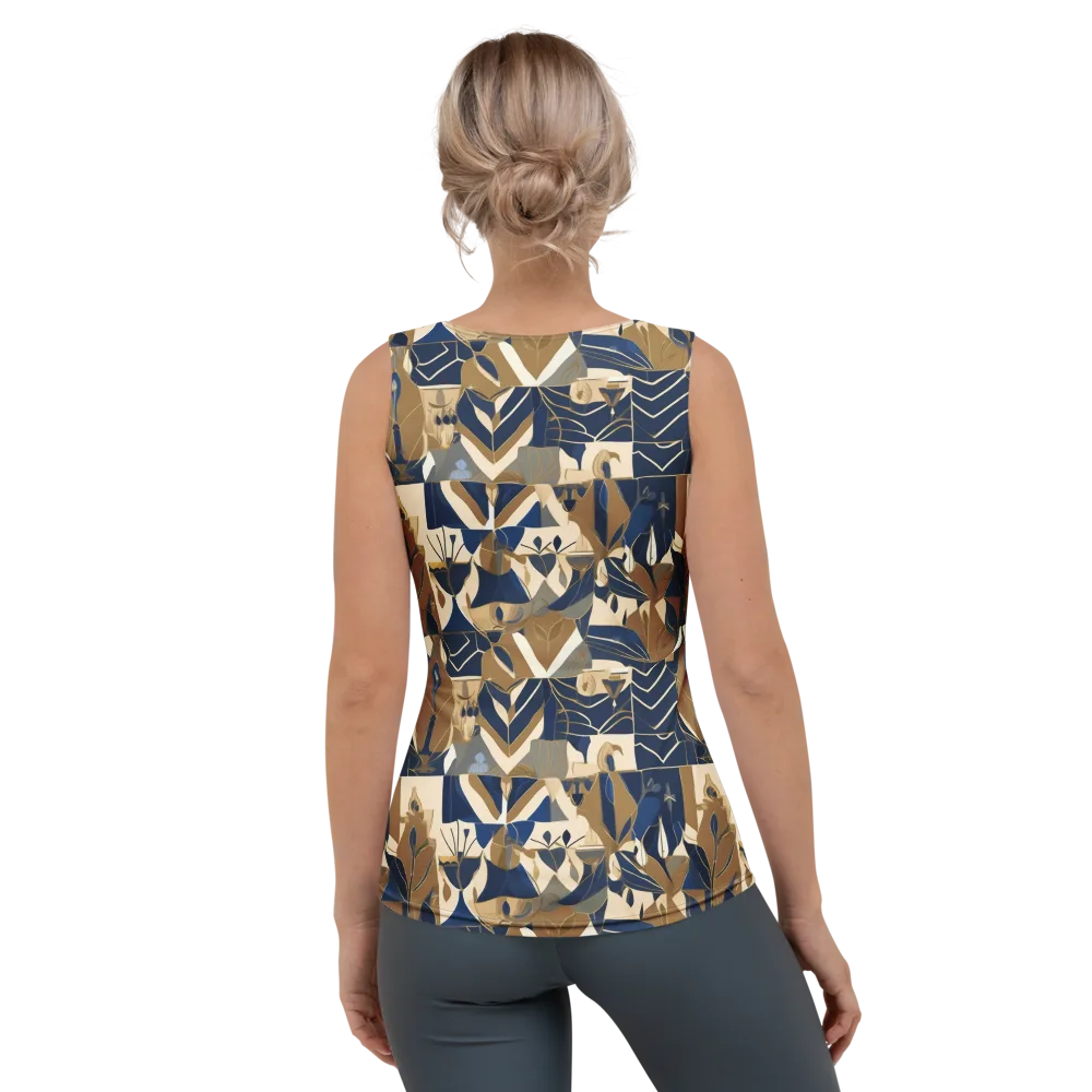 Gilded Petals on Women's Tank Top — Back