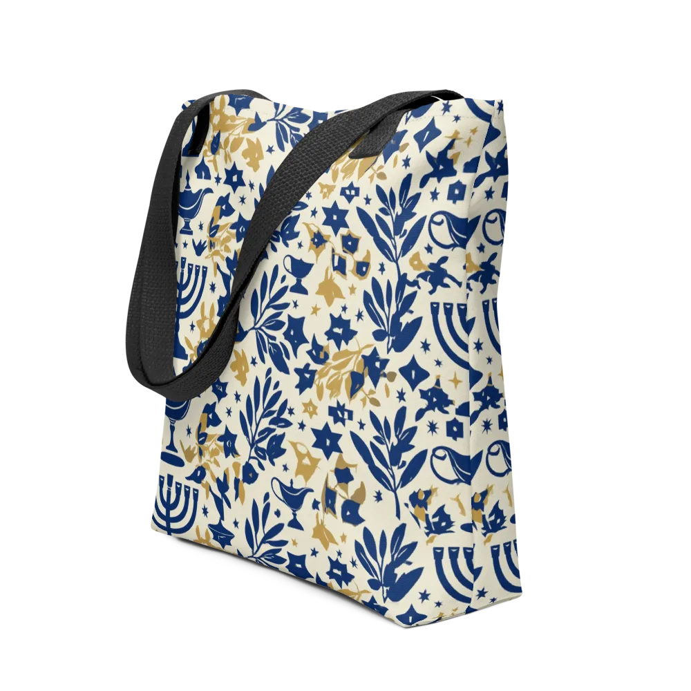 Gilded Hanukkah Garden on Tote Bag — Front