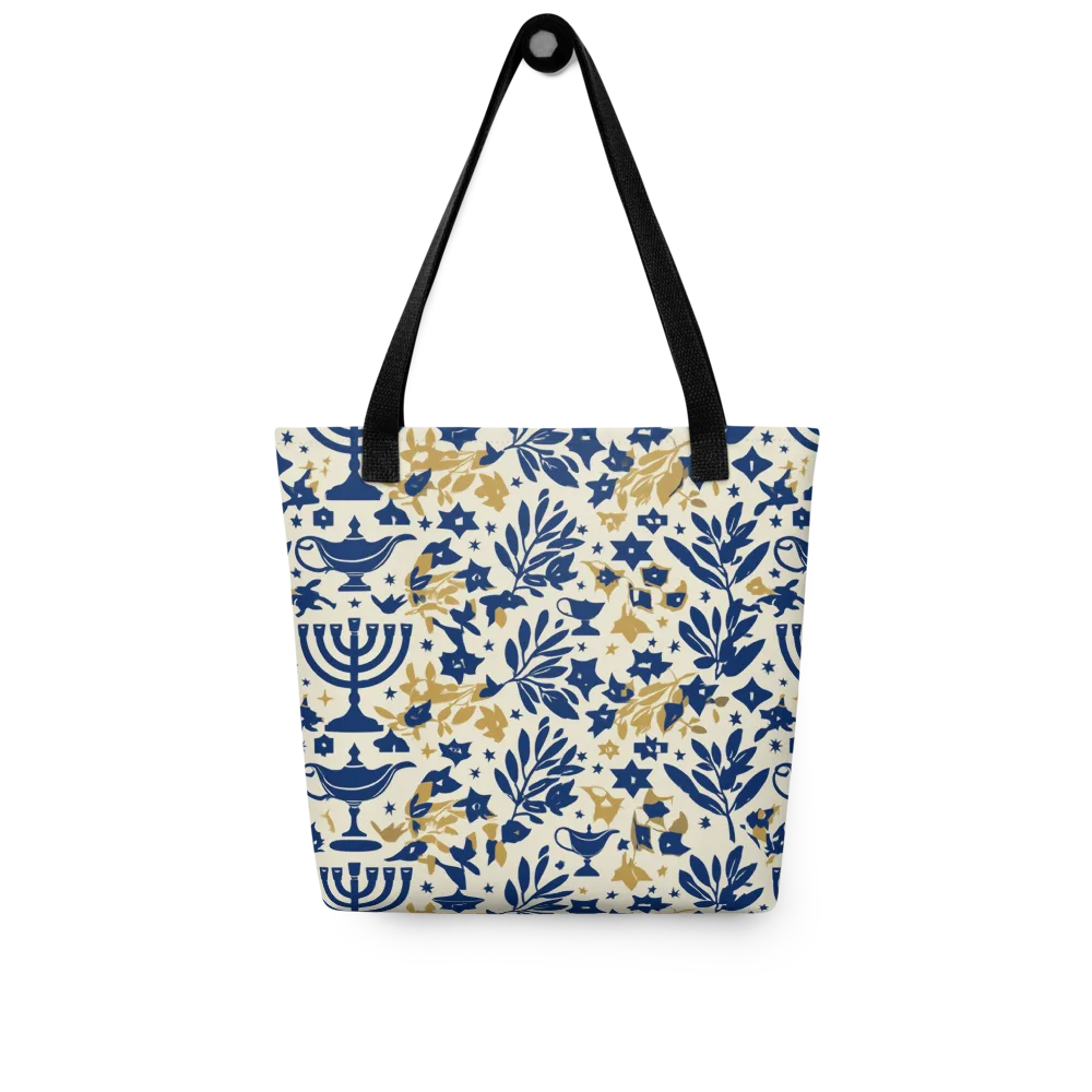 Gilded Hanukkah Garden on Tote Bag — Front