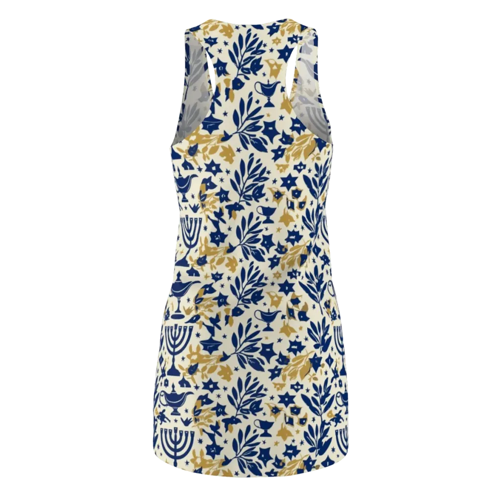 Gilded Hanukkah Garden on Racerback Dress — Back