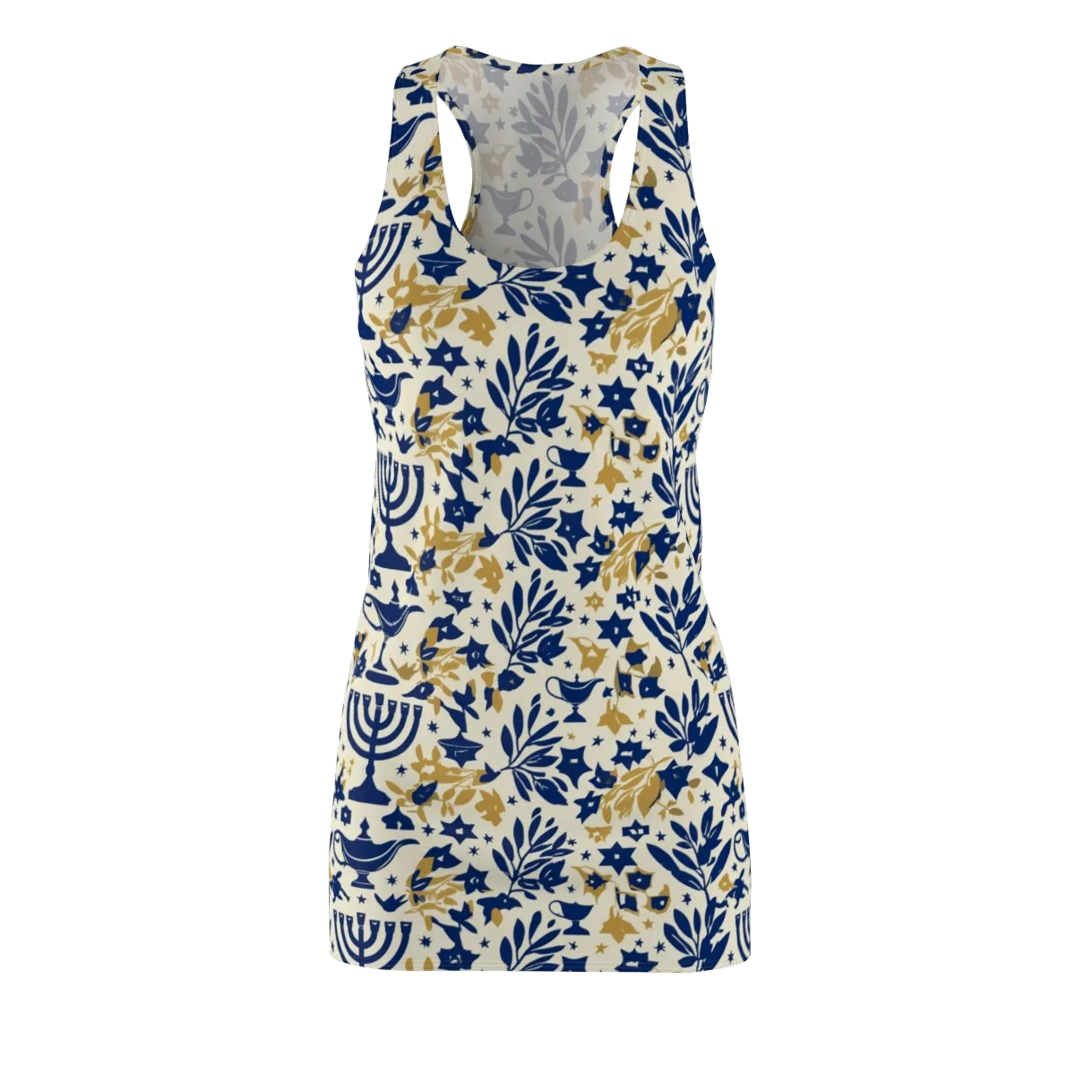 Gilded Hanukkah Garden on Racerback Dress — Front