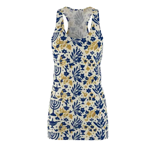 Gilded Hanukkah Garden on a Racerback Dress