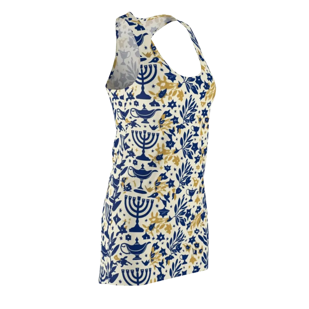 Gilded Hanukkah Garden on Racerback Dress — Front Side