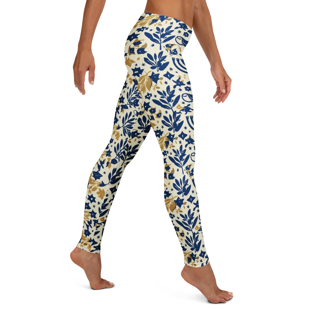 Gilded Hanukkah Garden on Leggings — Right