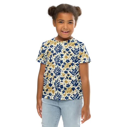 Gilded Hanukkah Garden on a Kids Crew Neck T-Shirt