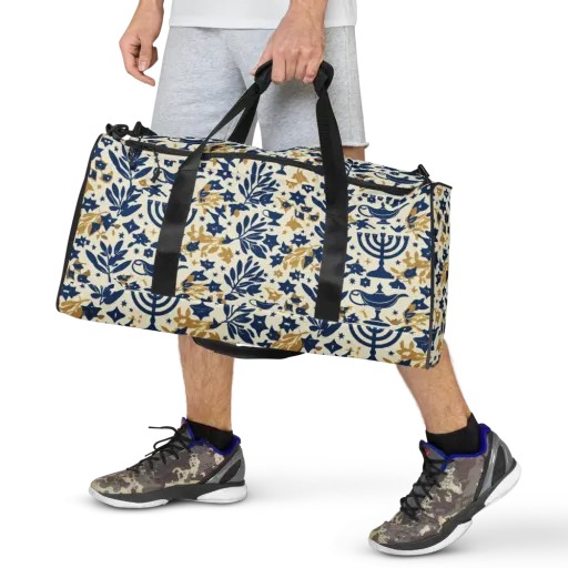 Gilded Hanukkah Garden on a Duffle Bag