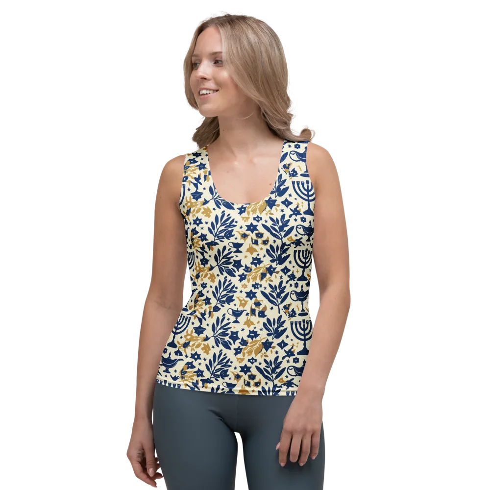 Gilded Hanukkah Garden on Women's Tank Top — Front