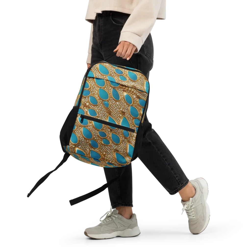 Aqua Gilded Mesh on Utility Backpack — Front