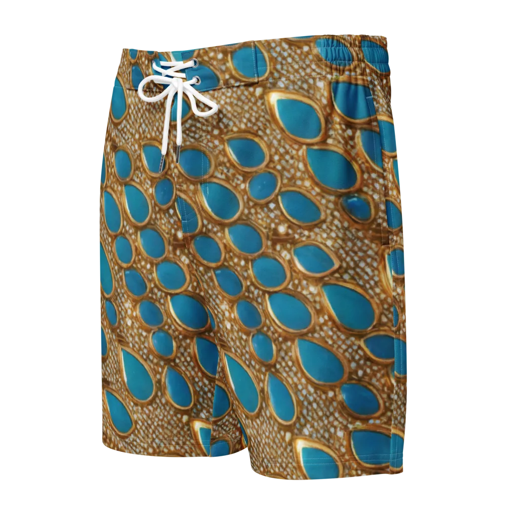 Aqua Gilded Mesh on Men's Board Shorts — Front