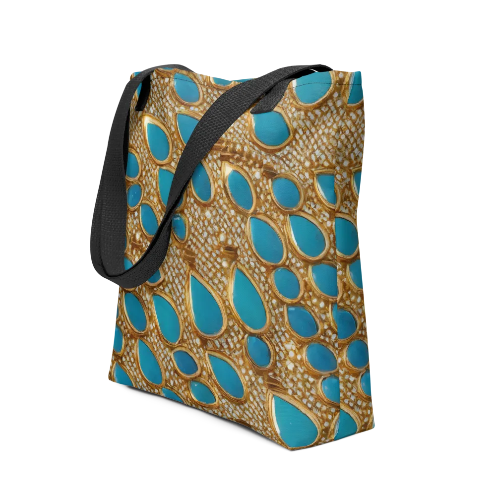 Aqua Gilded Mesh on Tote Bag — Front