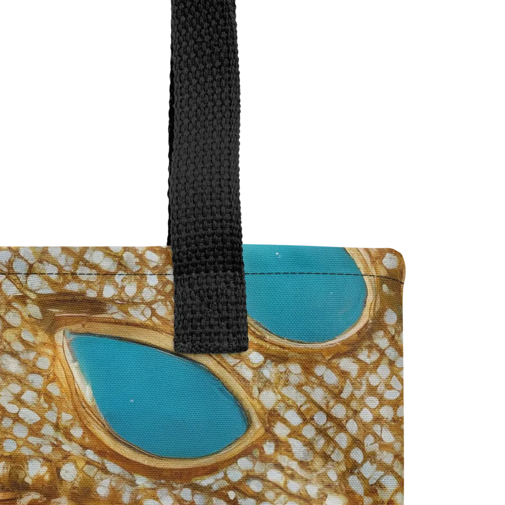 Aqua Gilded Mesh on Tote Bag — Product details