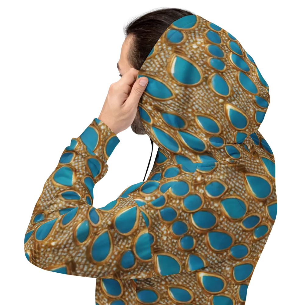 Aqua Gilded Mesh on Hoodie — Back