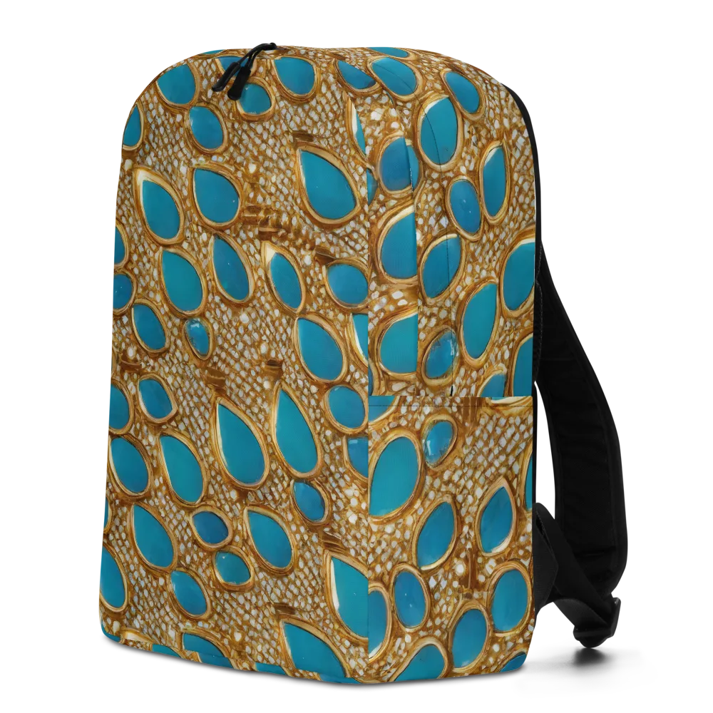 Aqua Gilded Mesh on Minimalist Backpack — Left