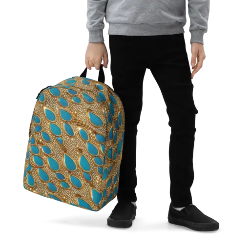 Aqua Gilded Mesh on a Minimalist Backpack