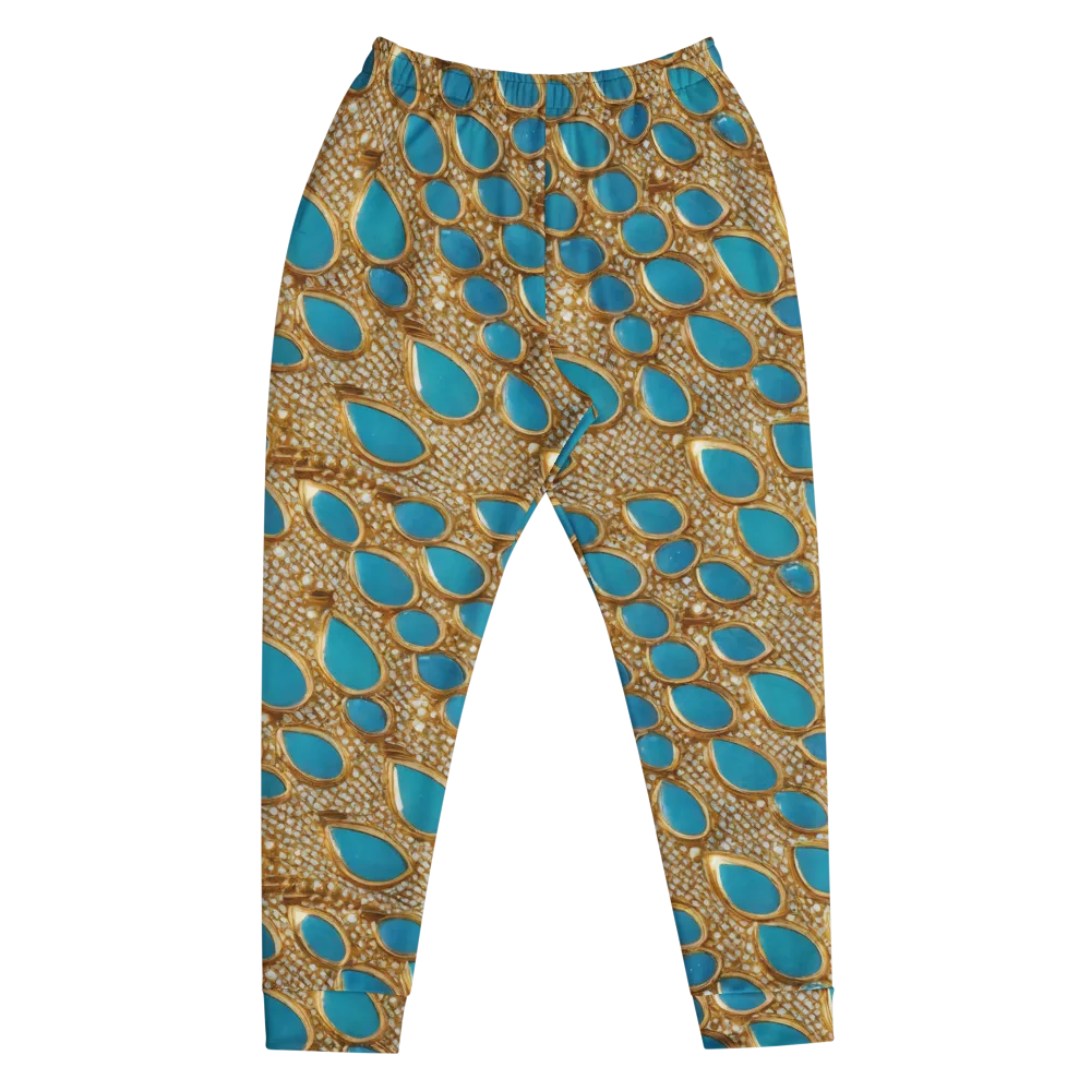 Aqua Gilded Mesh on Men's Joggers — Front
