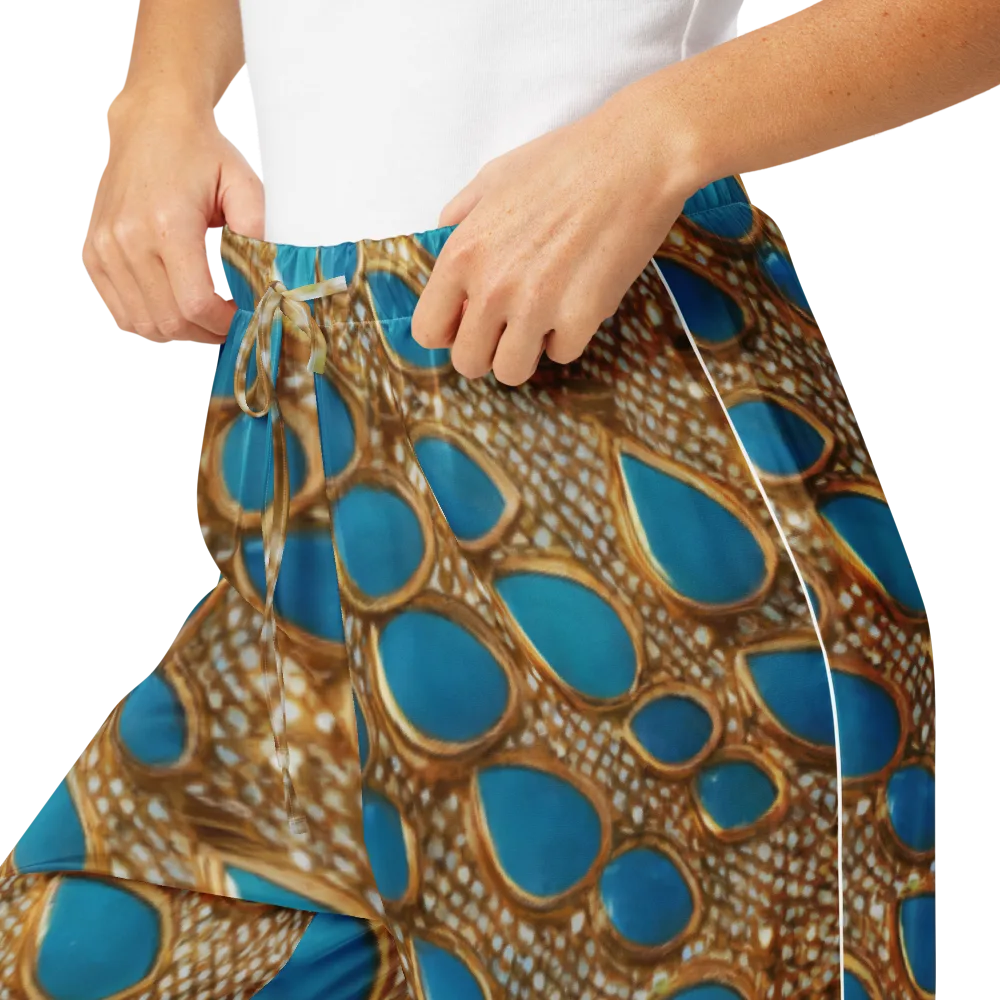 Aqua Gilded Mesh on Women's Pajama Pants — Product details