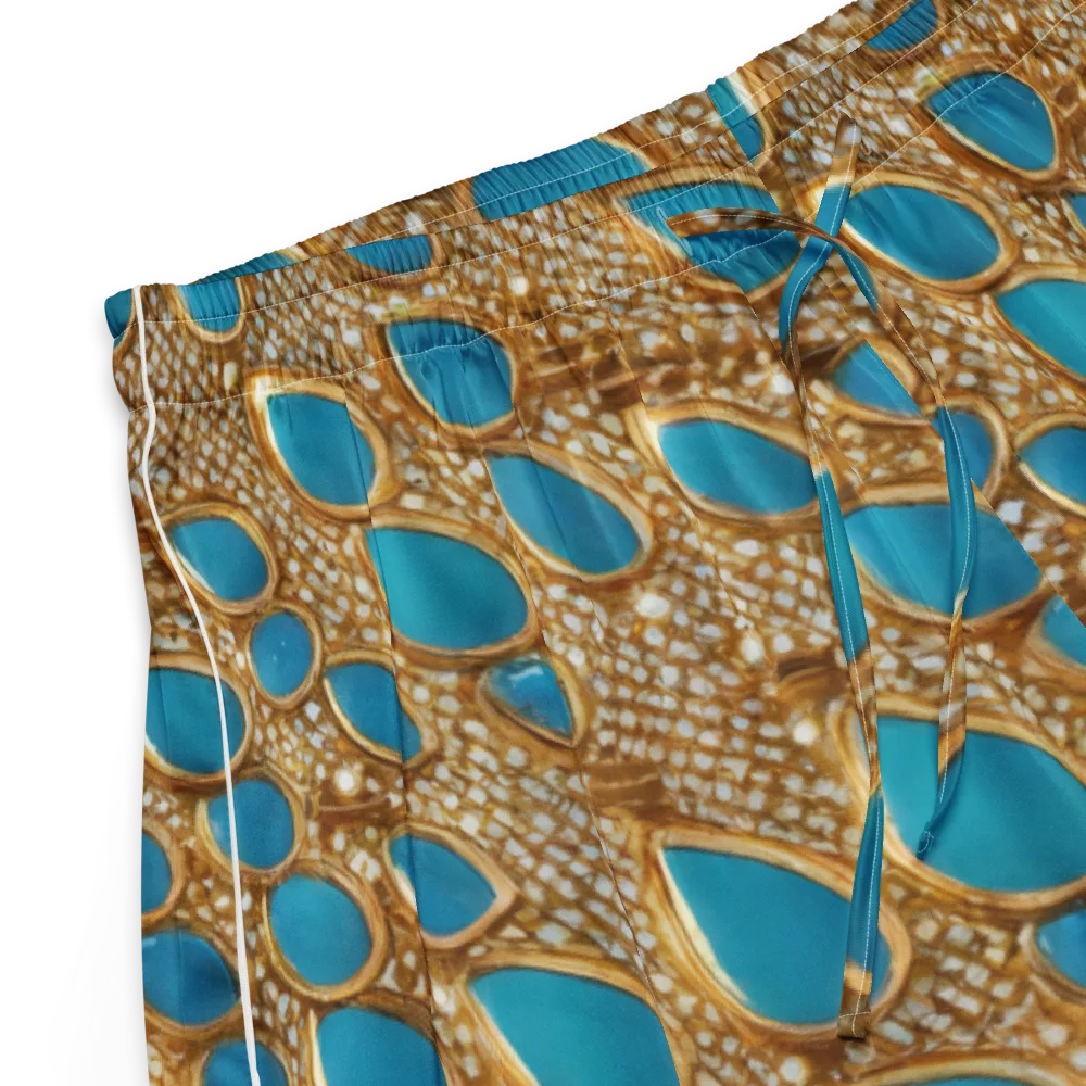 Aqua Gilded Mesh on Women's Pajama Shorts — Product details