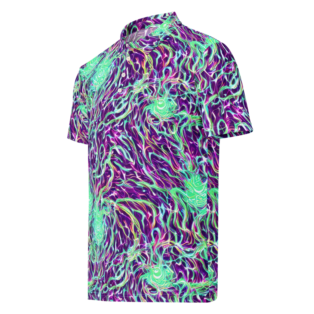 Vivid Nebula on Men's Slim Fit Polo Shirt — Left Front