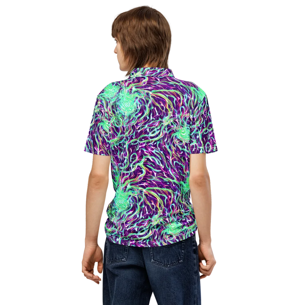 Vivid Nebula on Men's Slim Fit Polo Shirt — Back