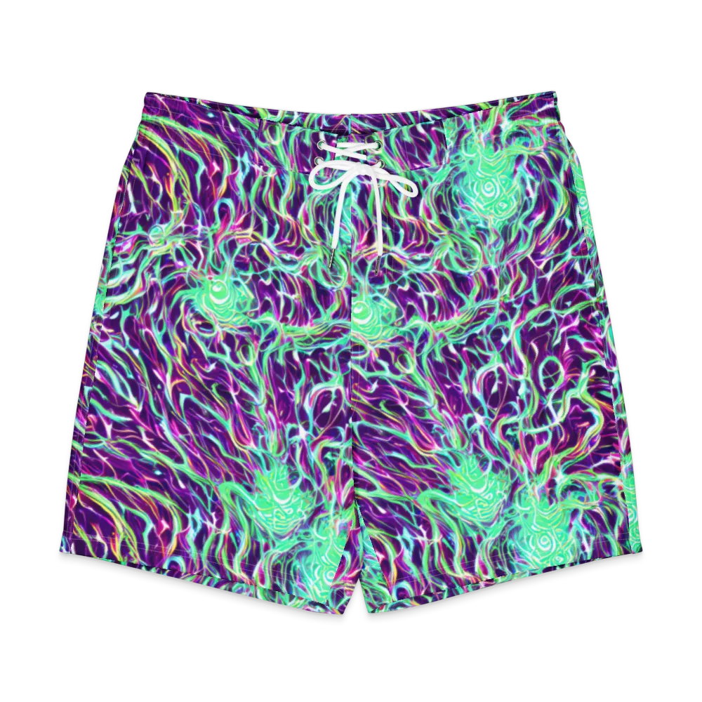 Vivid Nebula on Men's Board Shorts — Front