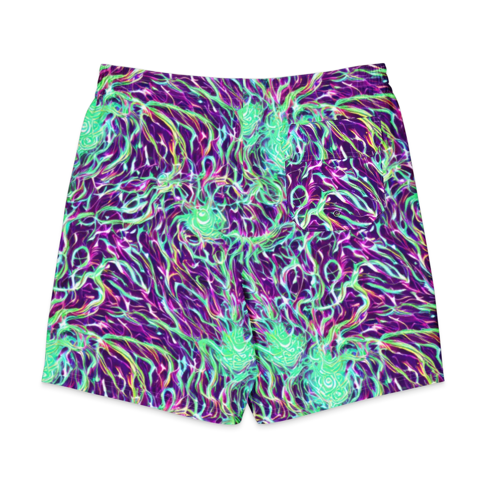 Vivid Nebula on Men's Board Shorts — Back