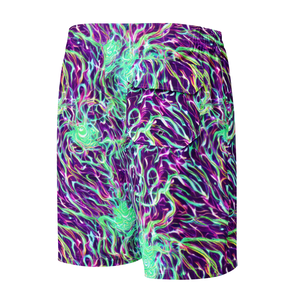 Vivid Nebula on Men's Board Shorts — Back