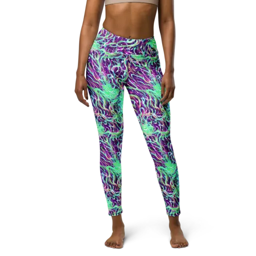 Vivid Nebula on a Yoga Leggings