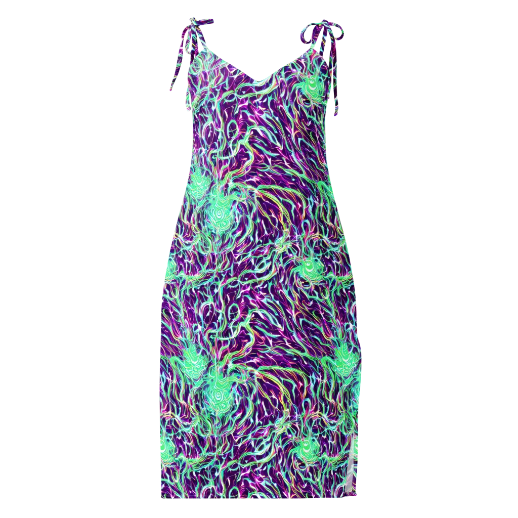 Vivid Nebula on Slip Dress — Front